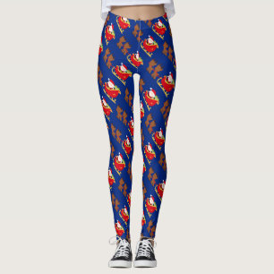 Julen Santa och Reindeer Leggings