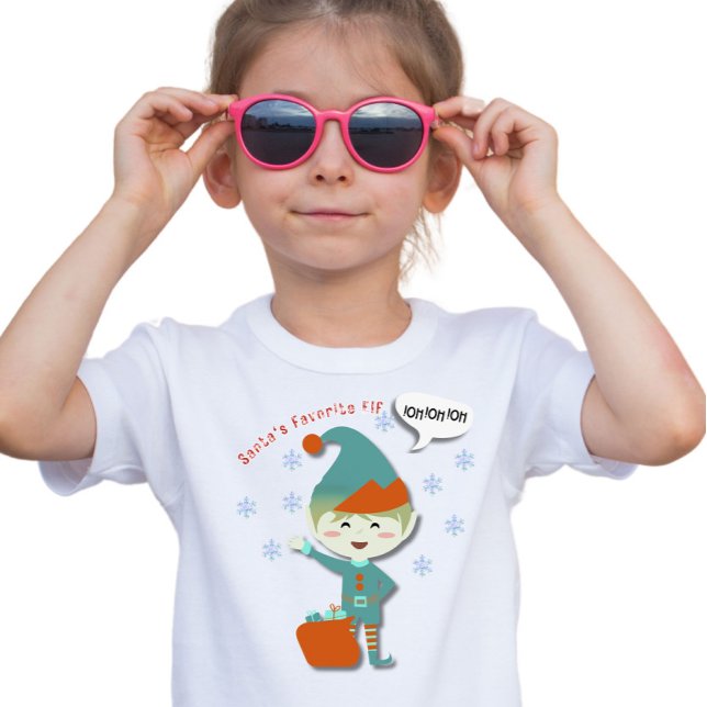 Julen "Santa's Favorite Elf" T Shirt (Skapare uppladdad)