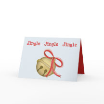 Julen sätta en klocka på hälsningkortet