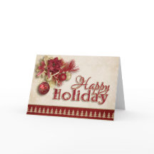 Julen semestrar - röd/guld- lycklig helgdag