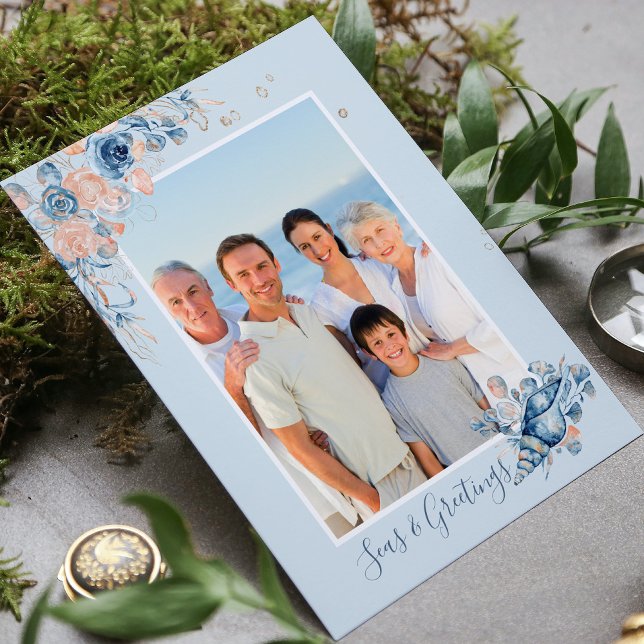 Julen Sjös & Hälsningar Marin Chic Foto Vykort (Skapare uppladdad)