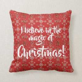 Julen skuggar av den röda dekorativ kudde