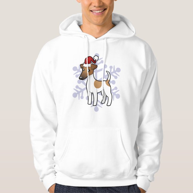 Julen slätar foxterrier sweatshirt (Framsida)