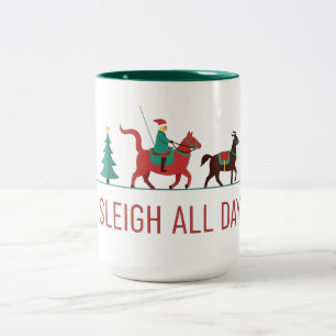Julen Sleigh All Day Två-Tonad Mugg