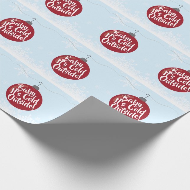 Julen smyckar och snöflingorhelgdag presentpapper (Hörn)