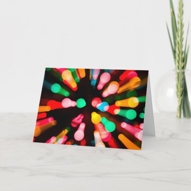 Julen som ljus på snedvrider, rusar helgkort (Framsida)