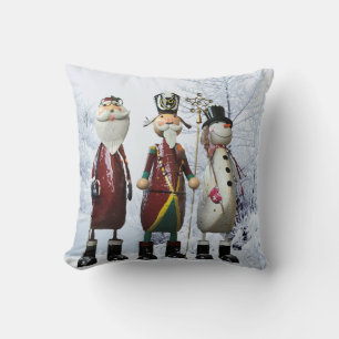 Julen Tin Santa, Soldier och Snögubbe Kudde