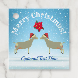 Julen Toggenburg Dairy Goat i snö Gåvor Etiketter