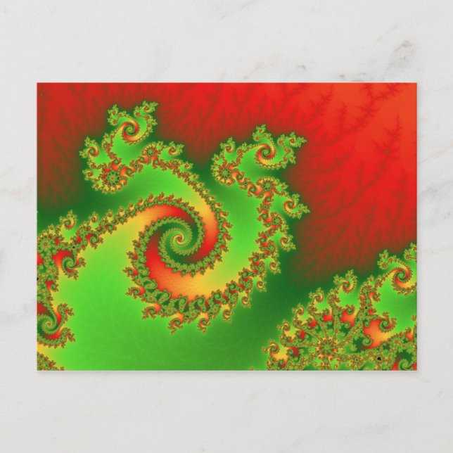 Julen tredubblar Twirlvykortet Helg Vykort (Framsida)