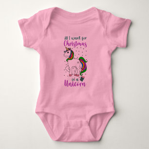 Julen Unicorn Magisk Regnbåge Grön Lila  T Shirt
