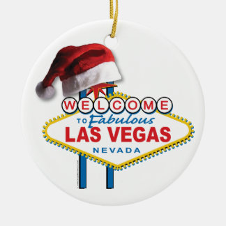 Julen välkomnar till Las Vegas Julgransprydnad Keramik