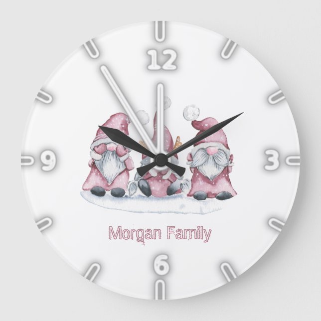 Julen vid den berömvärda vimska Rosan Gnomes Stor Klocka (Framsida)