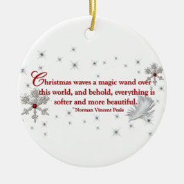 Julen vinkar en magisk trollspö julgransprydnad keramik