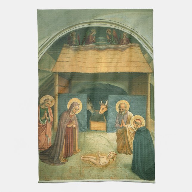 Julenatt av Fra Angelico Kökshandduk (Vertikal)