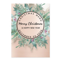Julenatt Höst Vinter Meny Blush  Blomster