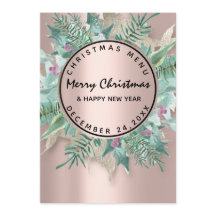 Julenatt Vintermeny Rose Blomster