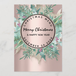 Julenatt Vintermeny Rose Blomster Meny