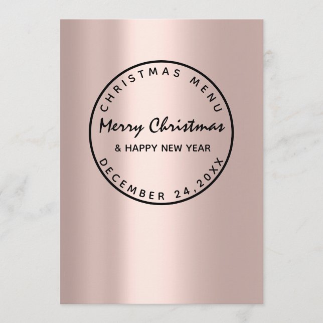 Julenatt Vintermeny Rose Modern Meny (Framsida)
