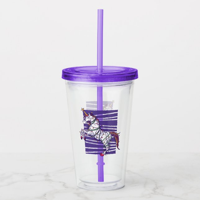 Julenattens Enhörning Take Away Mugg (Framsida)