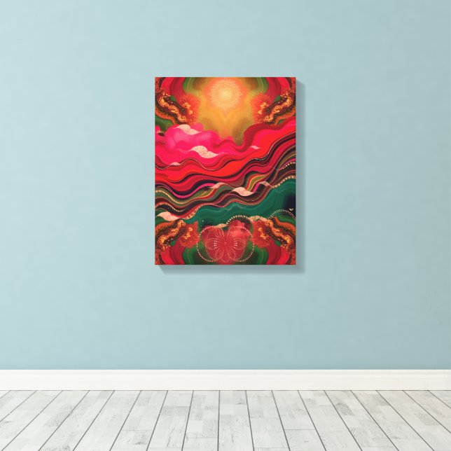 Julenergi Bloom – Frekvensomsluten Canvas (Insitu (trägolv))