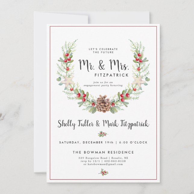 Julengagemangspartaj Invitation (Framsida)