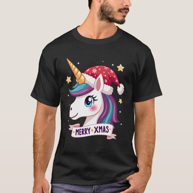 Julenhet Unicorn Långärmad T-Shirt (1) (Framsida)