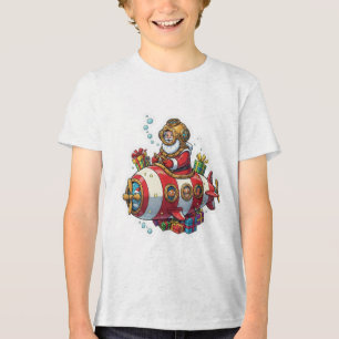 Julenisse i ubåt t shirt