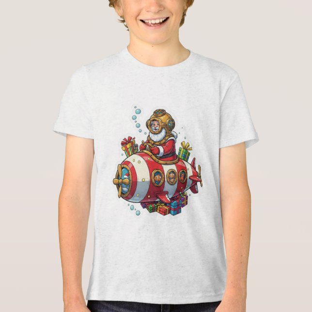 Julenisse i ubåt t shirt (Framsida)