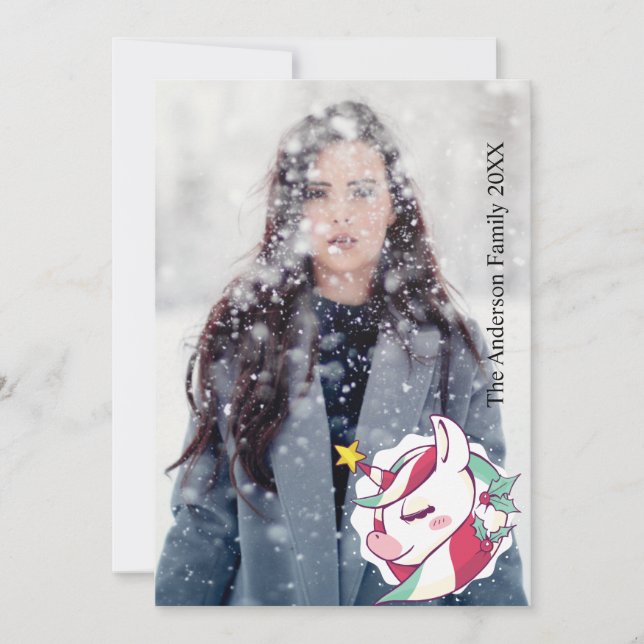 Julenmajs - lägg till ditt eget foto julkort (Framsida)