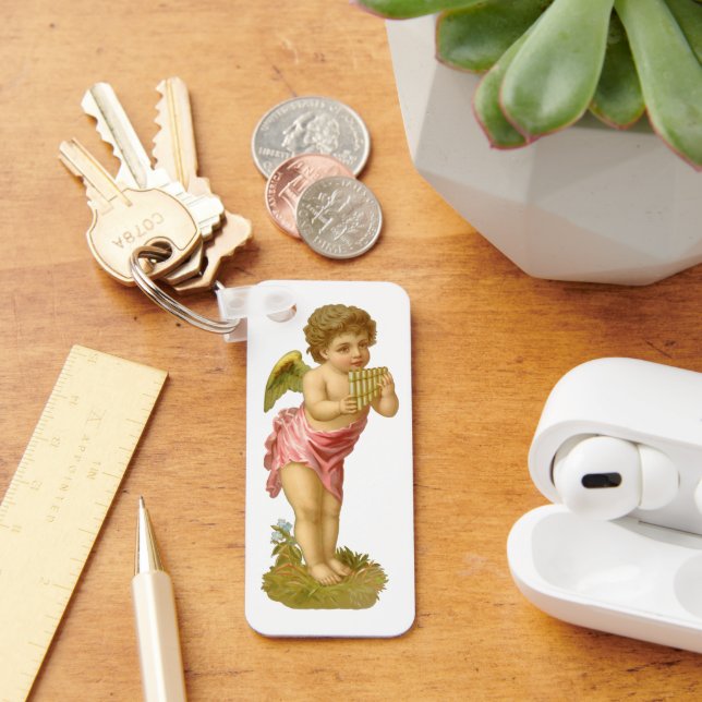 Julenostalgi, musikerängel med panflöjt nyckelring (Skrivbord)