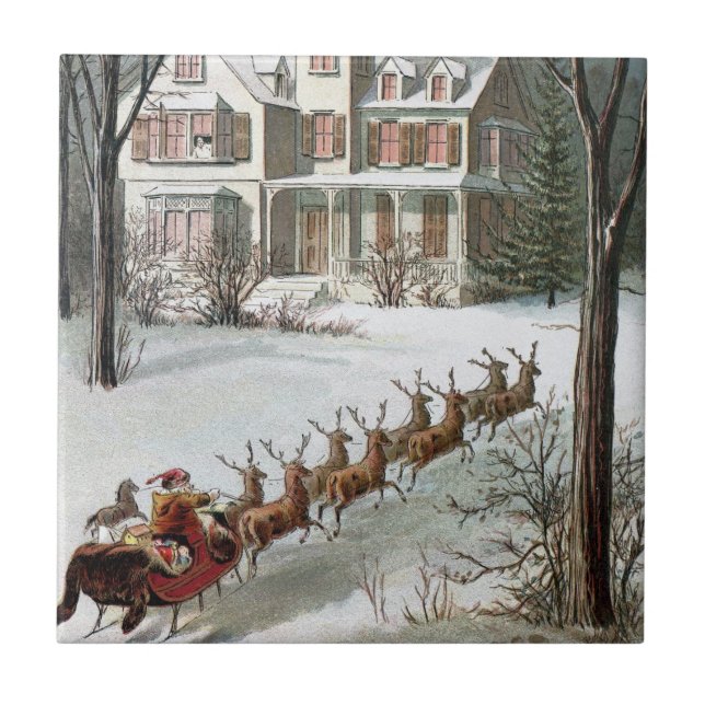 Julenostalgi, Sankt Nikolaus med renar Kakelplatta (Framsidan)