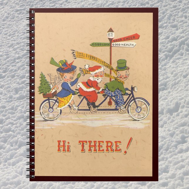Julenostalgi, Tomte på cykel Anteckningsbok (Skapare uppladdad)
