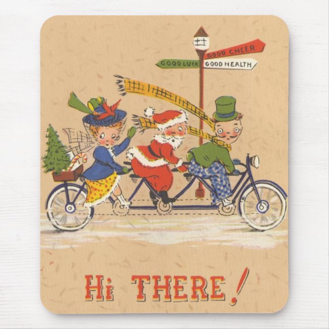 Julenostalgi, Tomte på cykel Musmatta (Framsidan)