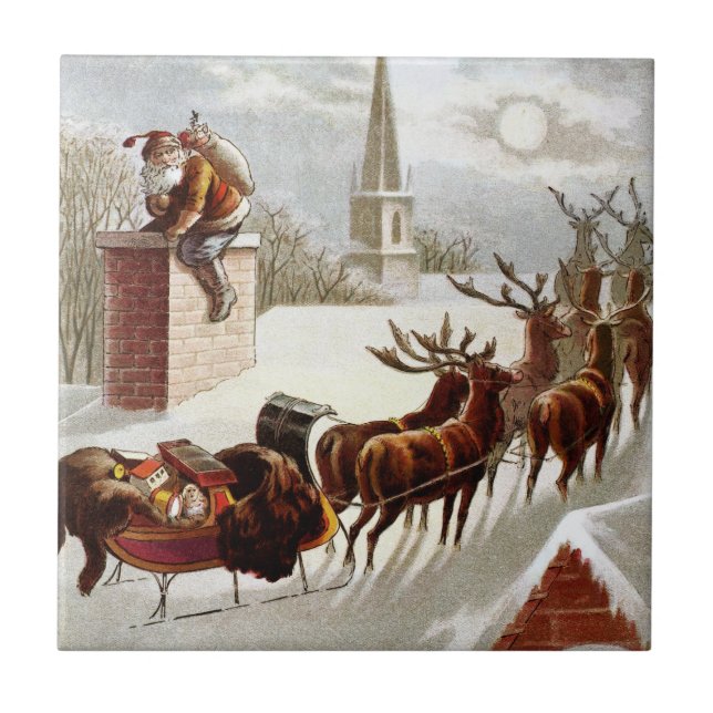 Julenostalgi, Tomte på taket Kakelplatta (Framsidan)