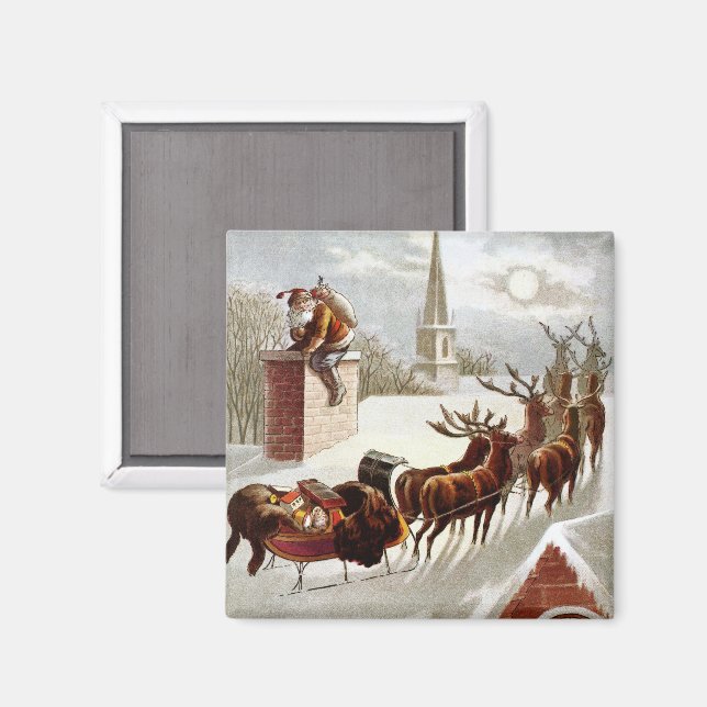 Julenostalgi, Tomte på taket Magnet (Front/Back)