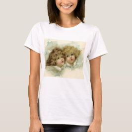 Julenostalgi, viktorianska änglar i molnen t-shirt