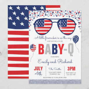 Julens 4:e babyvisningsprogram Baby-Q Babyvisnings Inbjudningar