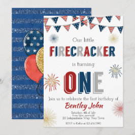 Julens 4:e brandkårer 1:a födelsedagsinbjudan inbjudningar