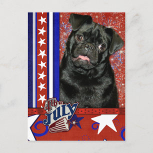 Julens 4:e brandman - Pug - Ruffy Vykort