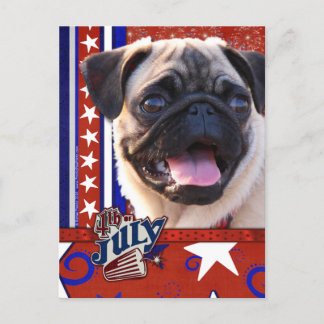 Julens 4:e brandman - Pug Vykort