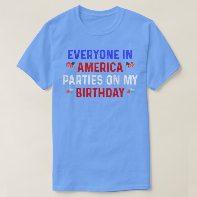 Julens 4:e patrioter alla i Amerika Party på M T Shirt (Design framsida)