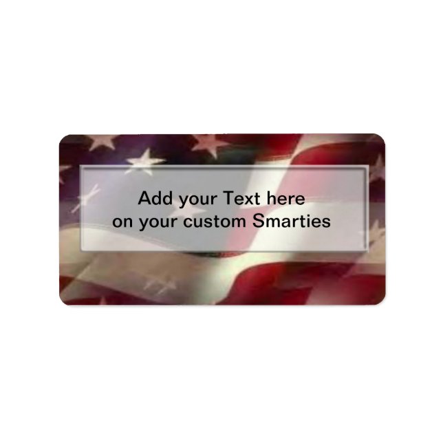 Julens 4:e Picnic BBQ Smartie Candy-förpackare eti Adressetikett (Framsidan)