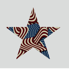 Julens 4:e Röda vita och blå amerikanska Flaggor
