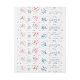 Julens 4:e Rött vitt blått Returadress för brandsl Etikettband