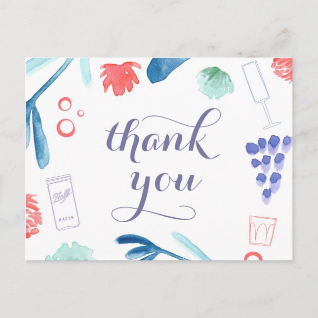 Julens 4:e tack, stars och stripes vykort (Framsida)