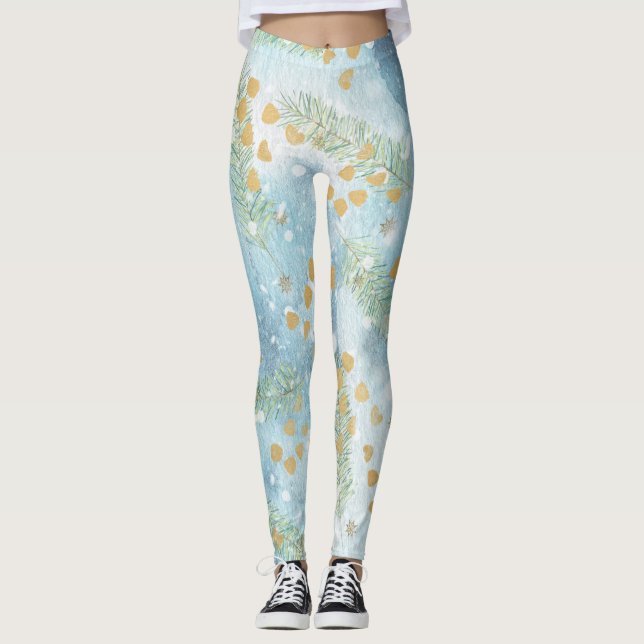 Julens Abstrakt Art Leggings (Framsida)