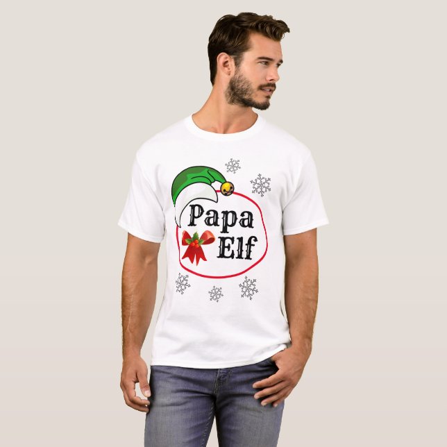 Julens Anpassade ger för manar MAMMA-ELF T Shirt (Hel framsida)