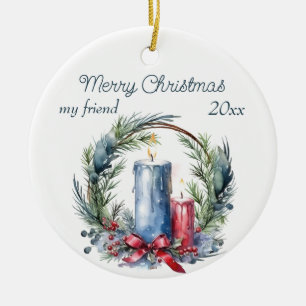 Julens Anpassningsbar Friend Candles WAN Julgransprydnad Keramik