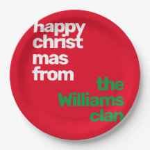 Julens anpassningsbar - minimalt modern party röd 