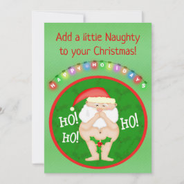 Julens Anpassningsbar Naughty Santa Party-inbjudan Inbjudningar
